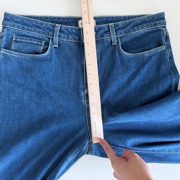 L'Agence Madden Wide Leg Jeans Womens 31 High Waist Flared Stretch Durango Wash - Picture 10 of 14